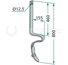 Peigne 800 mm pour semoir adaptable