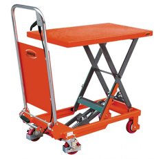 Mobiler Hubtisch mit Einfachschere, Tragkraft 1000 Griffhöhe 980 mm      