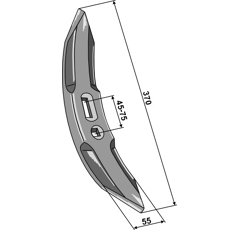 Soc 370 mm pour cultivateur AMAZONE 78706176 - HC119 - Blacksteel©