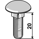 Flachrundschraube 603/8x20 8.8  - galvanisch verzinkt 
