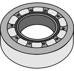 Roulement rainuré à billes adaptable