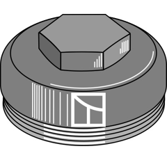 Couvercle M79 x 1,5 mm SW45 pour déchaumeur adaptable - BlackSteel©