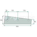 Couteau hacheur pour presses à balles JOHN DEERE E42088 adaptable