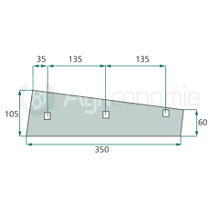 Couteau hacheur pour presses à balles JOHN DEERE E42088 adaptable
