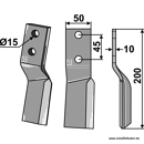 Rotorzinken -  Rechts 200 x 50 Celli Nachbau
