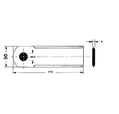Couteau lisse pour moissonneuse-batteuse CLAAS 0007368720 adaptable - BlackSteel©