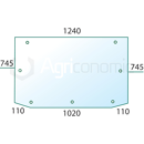 Vitre arrière pour tracteur LAMBORGHINI 0.9241.563.0 adaptable