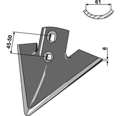 Soc triangulaire 250 mm adaptable 