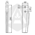 Dent droite forgée pour herse rotative 32710 adaptable