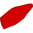 Streichblech-Hinterteil links für Pflug VOGEL & NOOT PR600002 Nachbau