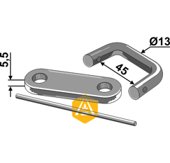 Raccord Ø 13 x 45 mm pour chaîne à épandeur adaptable