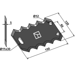 FM-Messer für STORTI 1680033 Nachbau