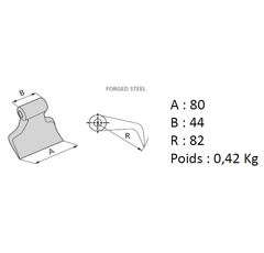 Marteau 12,5 mm pour broyeur GEO adaptable