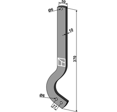 Dent pour cultivateur RAU 0001276 adaptable - Blacksteel©
