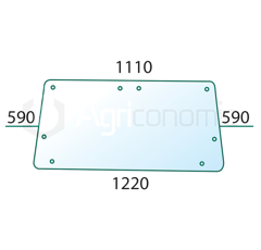 Vitre arrière de machine agricole MASSEY FERGUSSON 3477716M1 adaptable