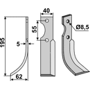 Fräsmesser Links 195 x 40 M.A.B. Bocchini Nachbau