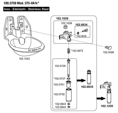 Abreuvoir ovins / caprins - SUEVIA 375 - à soupape Inox ¾"