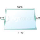 Vitre arrière verte pour machine agricole JOHN DEERE adaptable