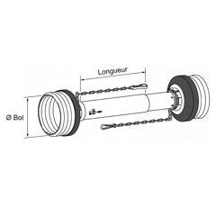 Protecteur SD25 lg 1000 mm - gorge 63/63 mm | WALTERSCHEID