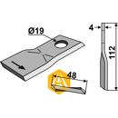 Couteau gauche pour faucheuse KRONE 139888.0 adaptable - Blacksteel©