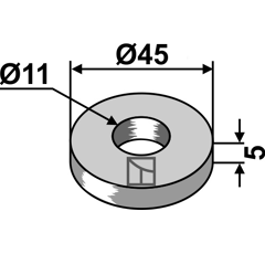 Rondelle 45 x 5 x 11 mm adaptable