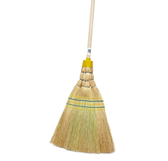 Industrie-Reisstrohbesen 5-Naht - mit Stiel