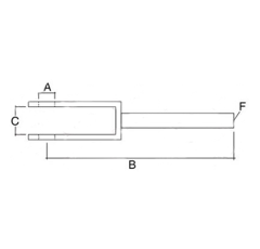 Untere Gabel vertikaler Spanner 7/8" für Traktor JOHN DEERE R48595 Nachbau