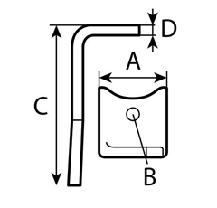 Zinken rechts für Kreiselegge MASCHIO 36100366 Nachbau