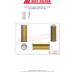 Filtre à air sécurité adaptable HIFI FILTER SA17484