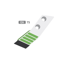 Pointe Gauche de décompacteur carbure et rechargement HOWARD 73000HF0162 adaptable