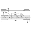 Couteau droit pour faucheur 690mm FISCHER adaptable - Blacksteel©