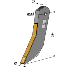 Schnell-Wechsel-Flügelschar für Schwergrubber - Nichols - Gewicht 4.120 kg - Nachbau