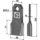 Couteau gauche pour broyeur FEHRENBACH M200L adaptable - Blacksteel©
