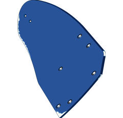 Streichblech-Hinterteil - rechts 3441040M Lemken by Muzzi Industrie