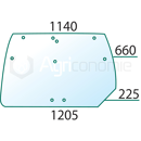 Vitre arrière pour tracteur HÜRLIMANN 04429137 adaptable