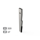 Dent de herse rotative 2 plaquettes carbure, fixation latérale KUHN 52503700 adaptable