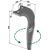 Dent Gauche pour herses rotatives RABE 8423.18.03 adaptable 
