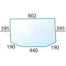 Vitre arrière pour machine agricole SAME 0.9234.216.0/20 adaptable