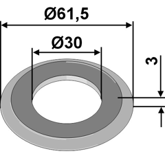 Dichtung für Lager Ø 61,5 mm Nachbau  