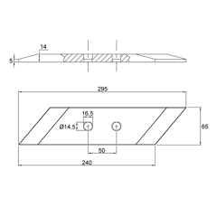 Punta para arado reversible dcha. VOGEL&NOOT PK801101 adaptable