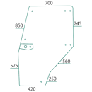 Vitre de porte gauche pour tracteur DEUTZ-FAHR 04352848 adaptable