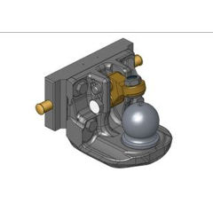 Kugeleinsatz Kugel 80,W= 241 S30, für Untenanhängung, AGCO-Grau, Scharmüller