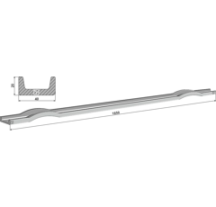Barre pour épandeur KRONE 3477690 adaptable