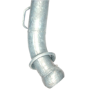 Saugrohr mit V-Kupplung 45° Bogen verzinkt OM 002/150x3