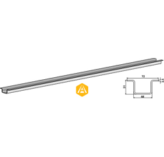 Rail guide chaîne pour épandeur KRONE 218 023 0 adaptable