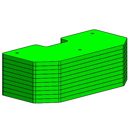 Kit 10 masses supérieur bumper JOHN DEERE 500 kg