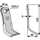 Fléau en Y 245 mm pour AGRIMASTER 1049060 adaptable
