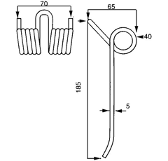 Dent Pick-up pour faneuse HESSTON 701710102 adaptable