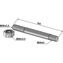 Boulon fileté 190 mm adaptable - BlackSteel©