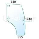 Vitre de porte Dr. pour machine agricole CASE IH 9977601 adaptable